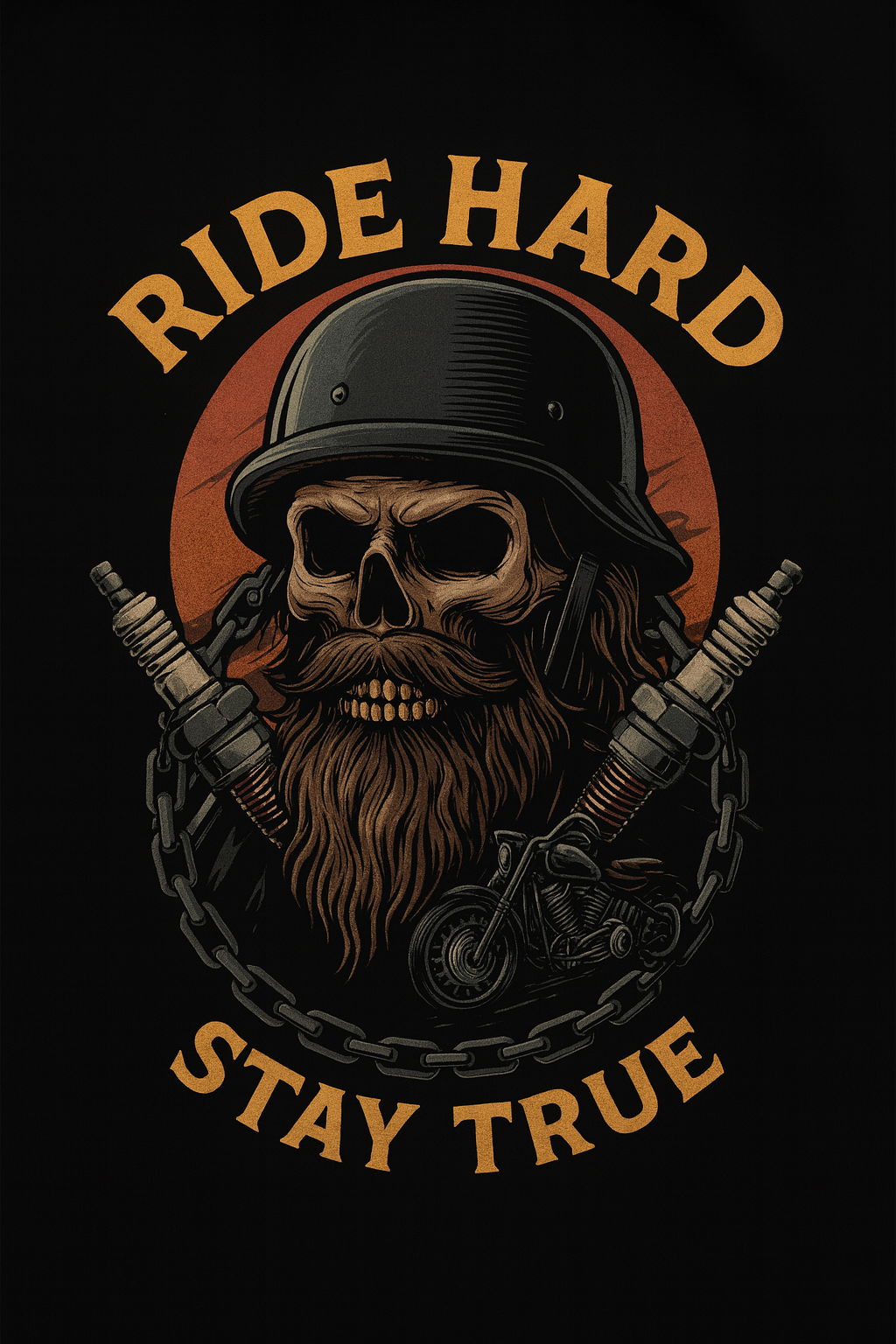B3RS Ride Hard Stay True Skull T-Shirt