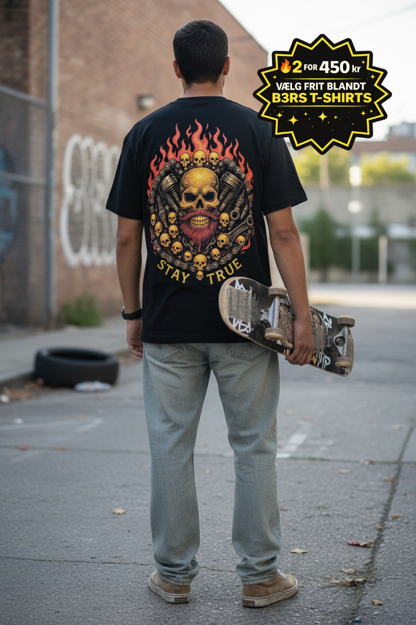 B3RS Stay True Skull T-Shirt