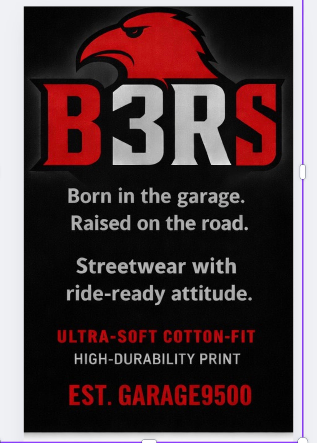 B3RS Ride Hard Stay True Skull T-Shirt