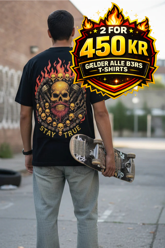 B3RS Stay True Skull T-Shirt