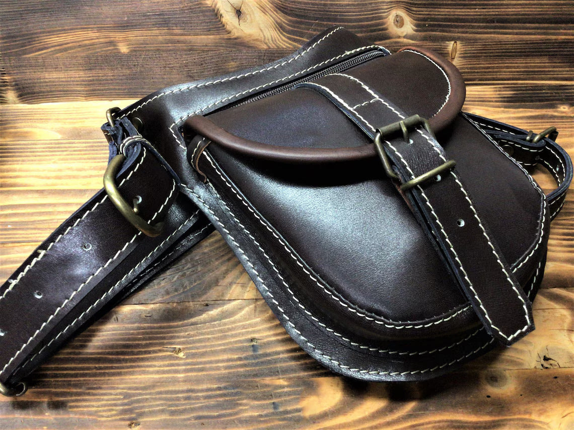 MC Taljetaske i Læder