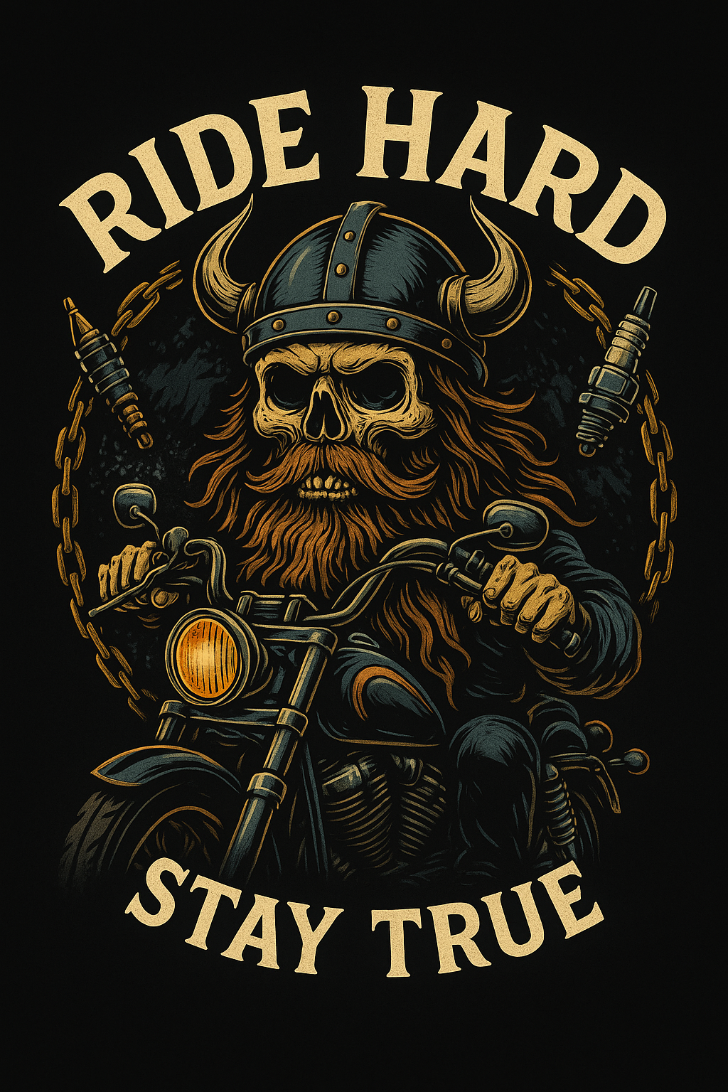 B3RS Ride Hard Viking Rider T-Shirt