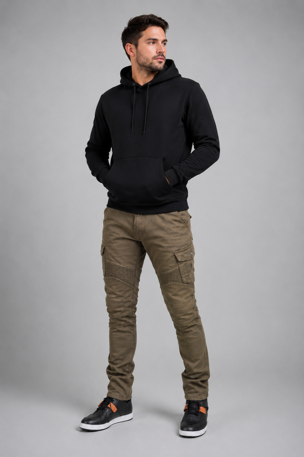 MC-Cargobukser Course Aramidforstærket Tapered Fit Olivengrøn