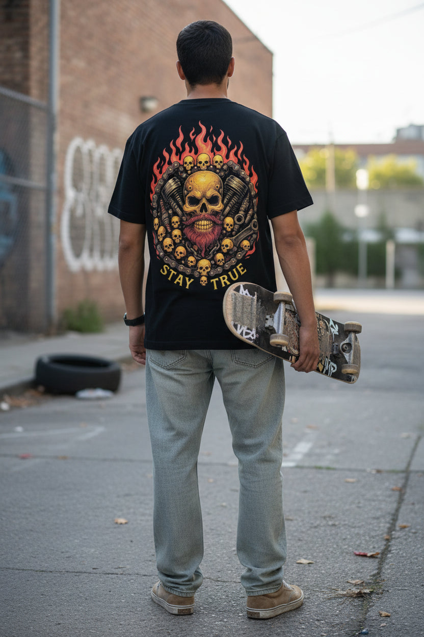 B3RS Stay True Skull T-Shirt