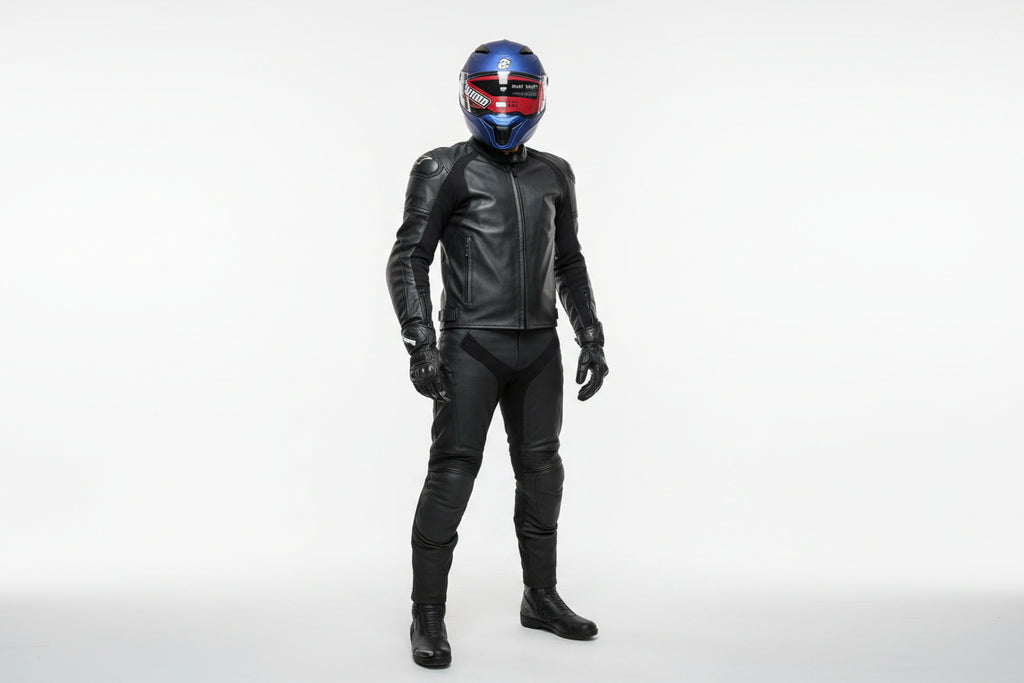 Mc hjelm FF130SV-Mat blå, ntegreret solskærm