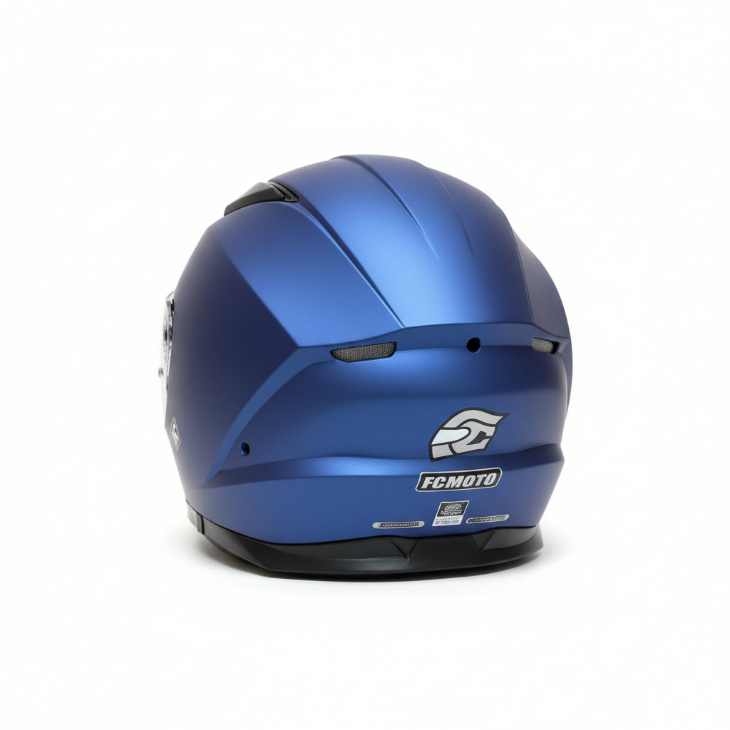 Mc hjelm FF130SV-Mat blå, ntegreret solskærm