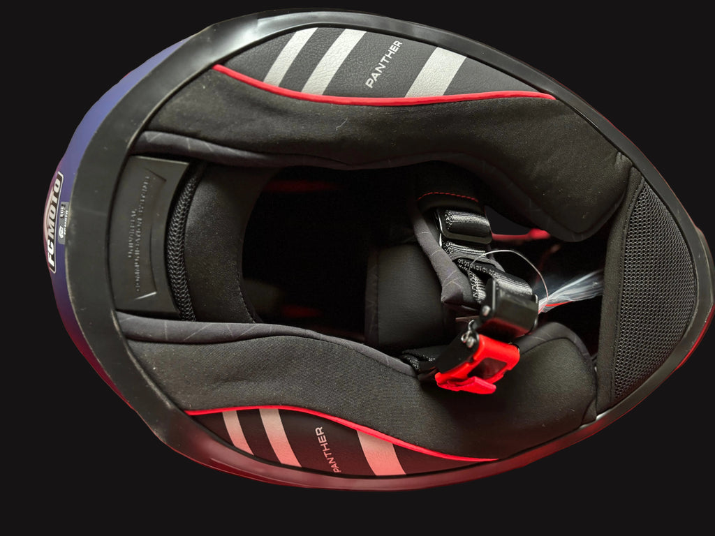 Mc hjelm FF130SV-Mat blå, ntegreret solskærm