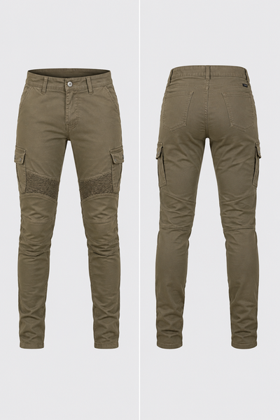 MC-Cargobukser Course Aramidforstærket Tapered Fit Olivengrøn