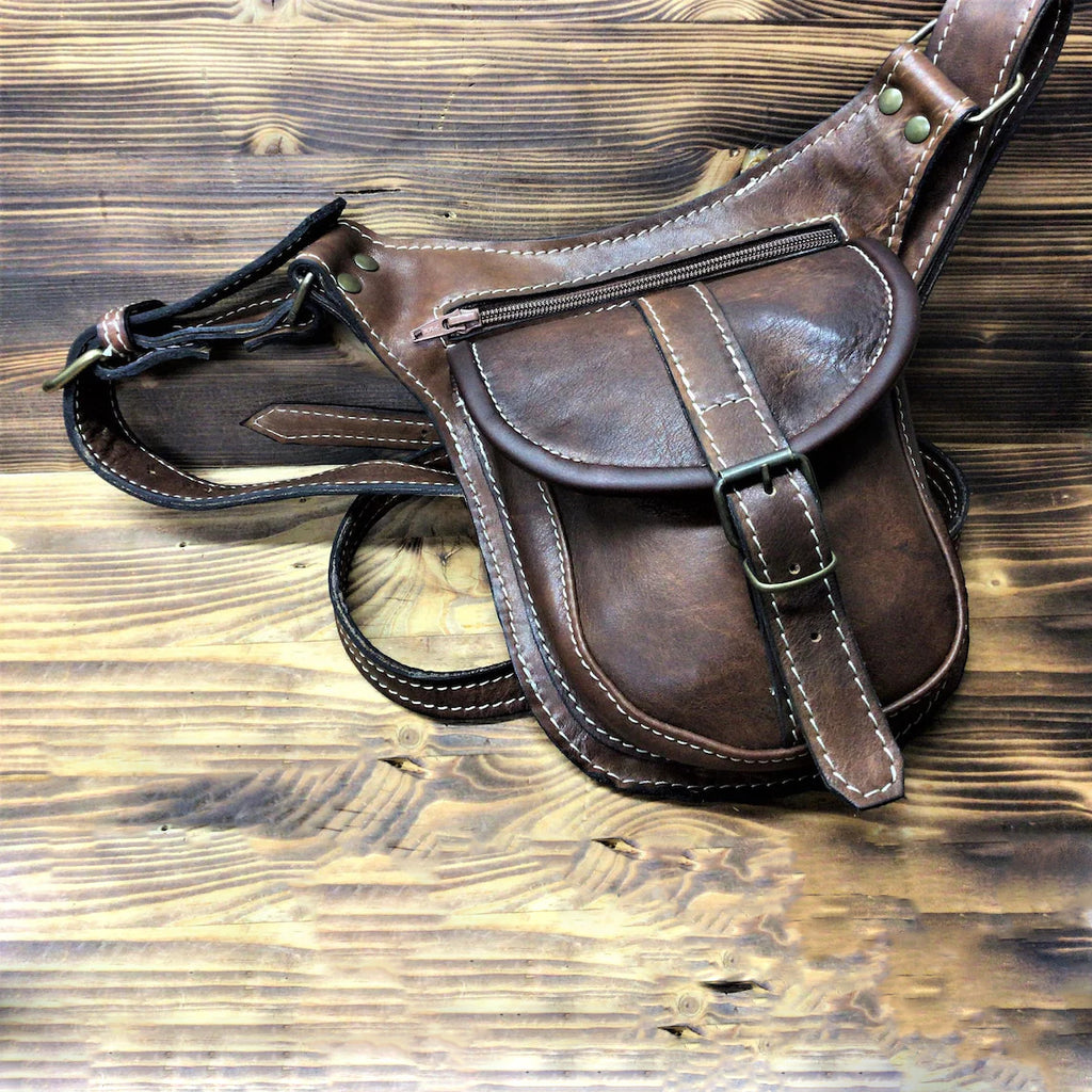 MC Taljetaske i Læder