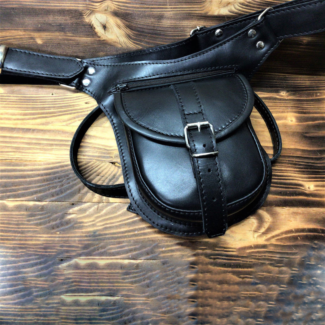 MC Taljetaske i Læder