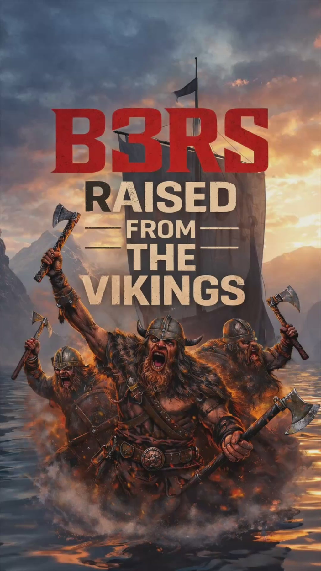 B3RS Ride Hard Stay True Skull T-Shirt