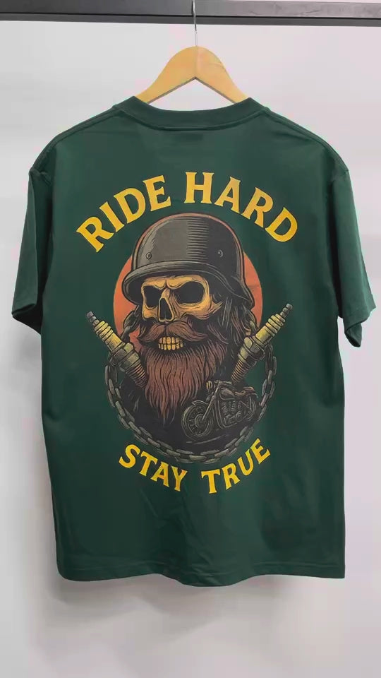 B3RS Ride Hard Stay True Skull T-Shirt